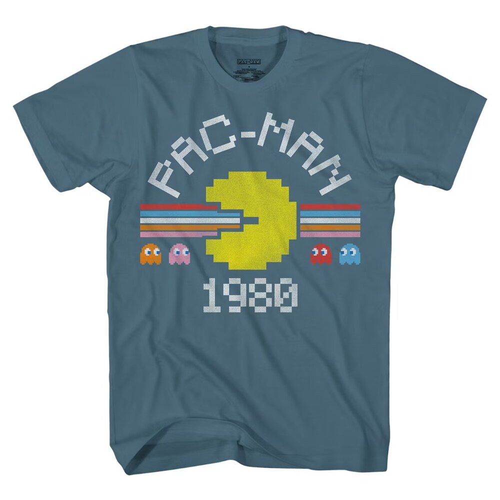 New! Pac-Man 1980 Retro Videogame T-Shirt Men's XLT Big & Tall